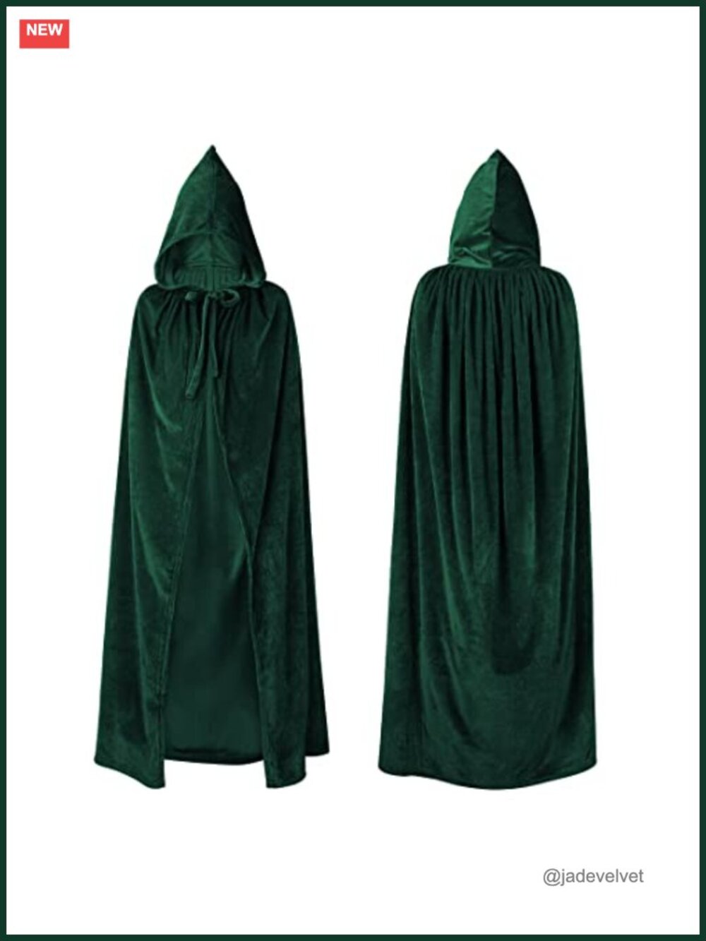 Unisex Hooded Velvet Cloak Robe Cape Halloween Cosplay Costume